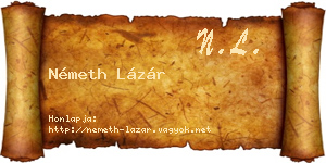 Németh Lázár névjegykártya